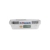 Aluminum Food Storage Container Silver With Lid (890 cc) 10 Pieces 20 % Extra - hotpackwebstore.com - Aluminium Containers